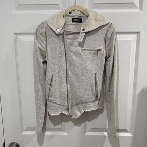 Bershka Heather Gray Women's Bomber Jacket